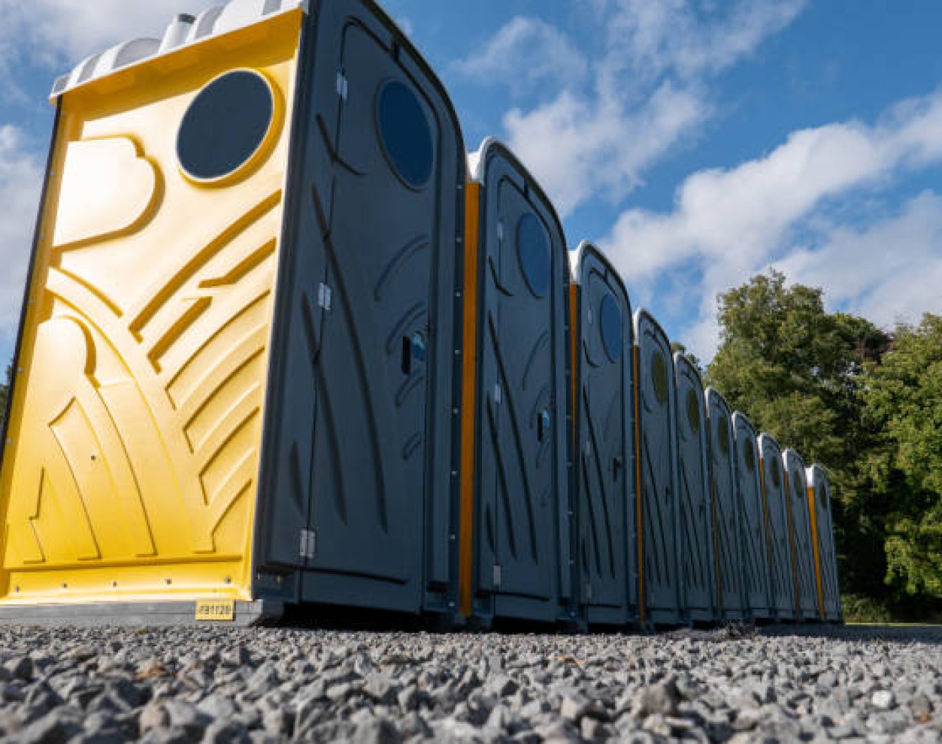 Nomad Rentals porta potty units Belmont NC construction site