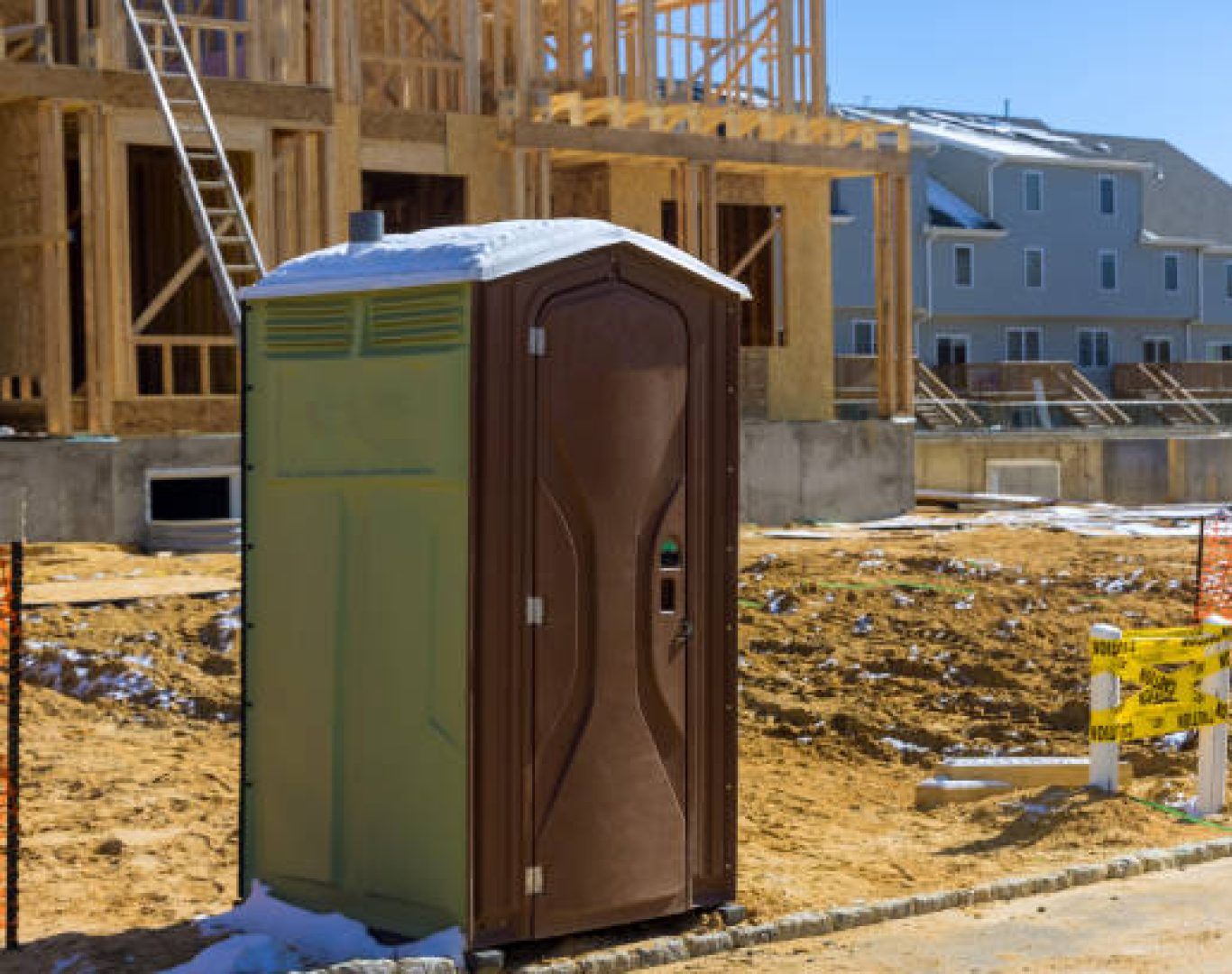 Durable construction restroom units by Nomad Rentals for daily work crews.