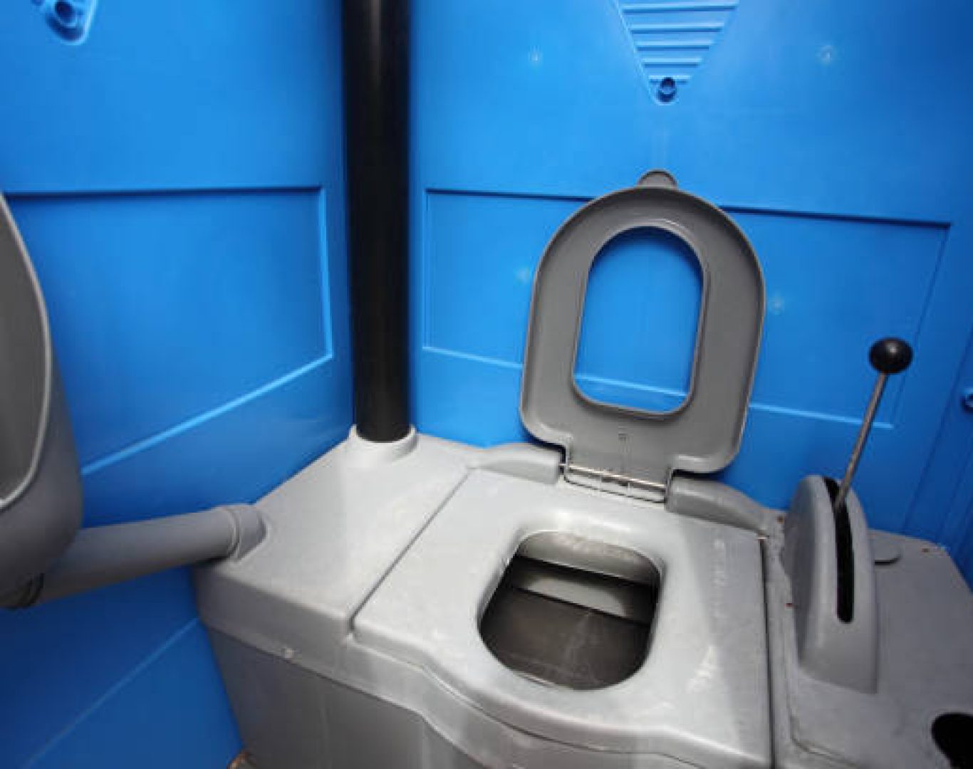 Portable toilet setup by Nomad Rentals in Gastonia, NC