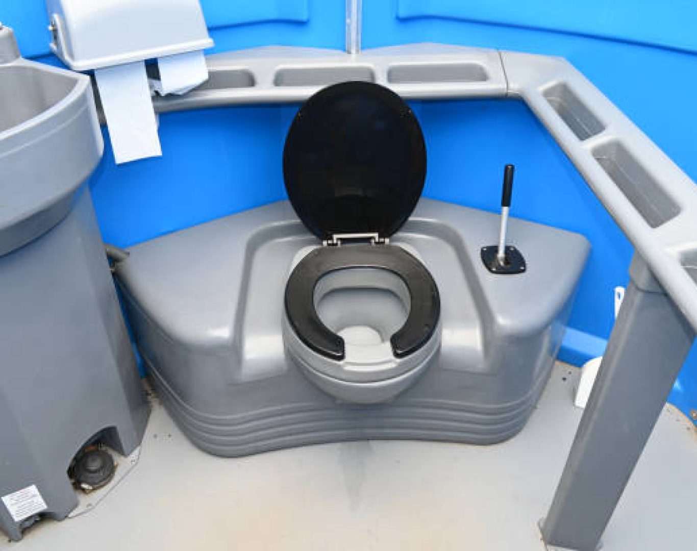 Portable toilets set up by Nomad Rentals in Huntersville, NC event