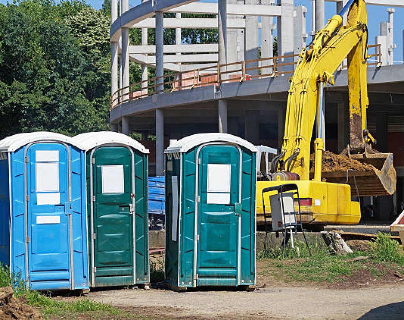 Clean portable toilets delivered Belmont NC by Nomad Rentals